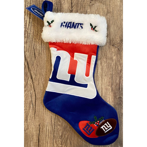 New York Giants NFL Football Two Tone Christmas Holiday Stitched‎ Stocking NWT